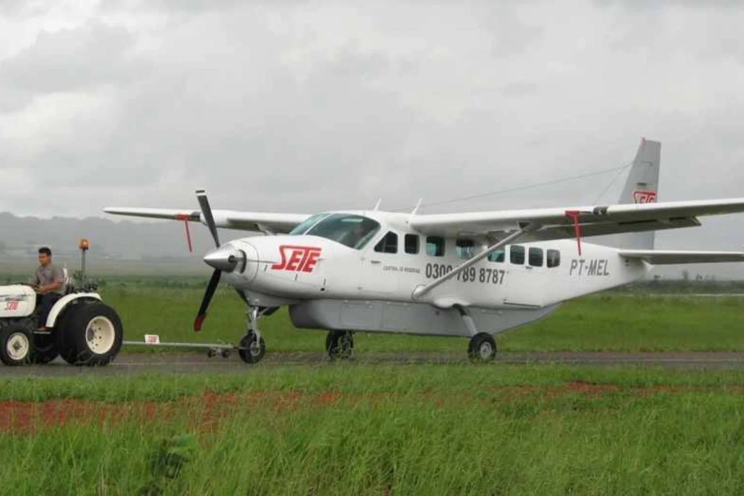 A companhia Sete Linhas Aéreas é uma das operadoras do Caravan no Brasil