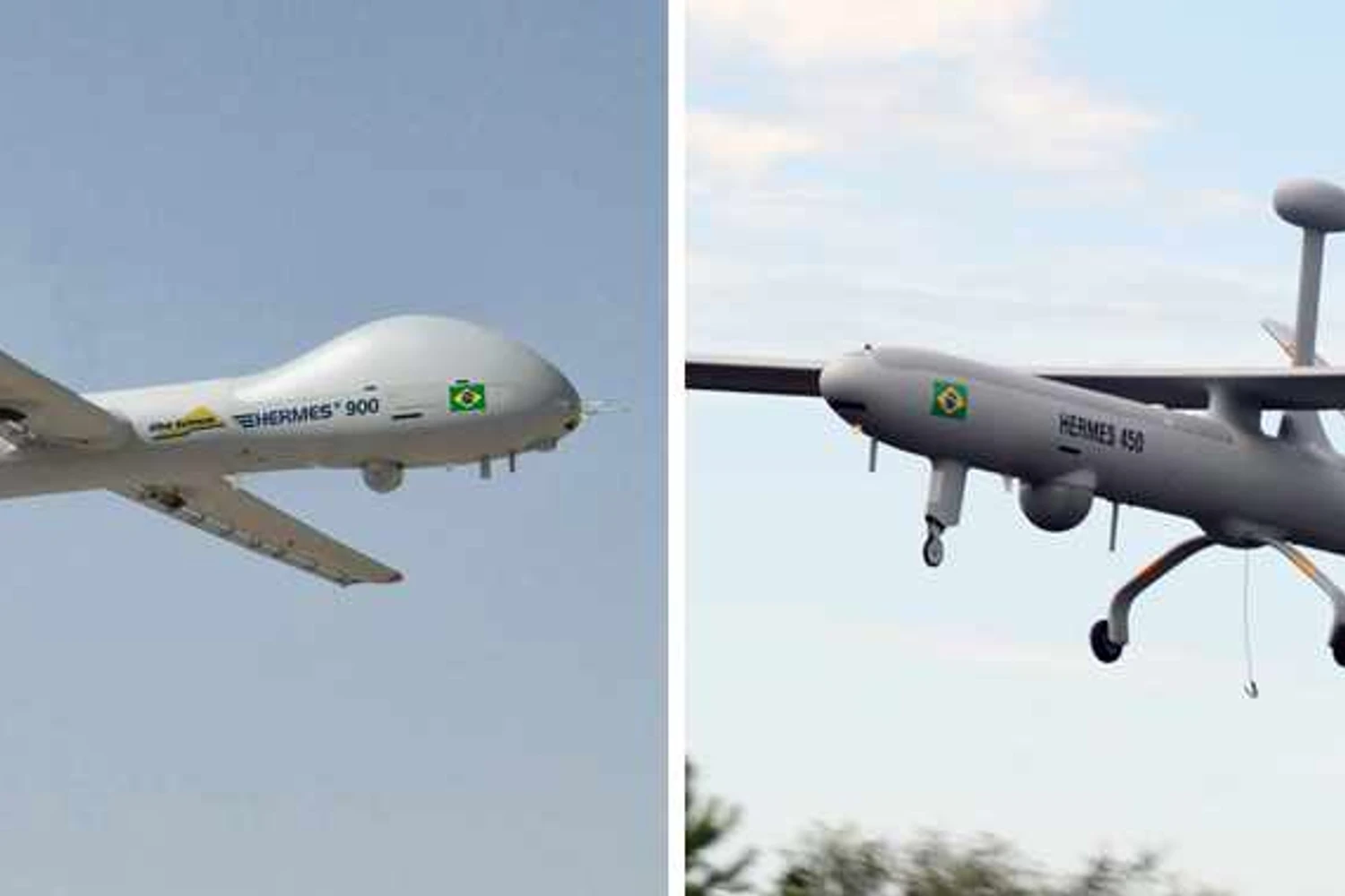 Os drones da FAB: Hermes 900 e Hermes 450 são fabricados pela israelense Elbit