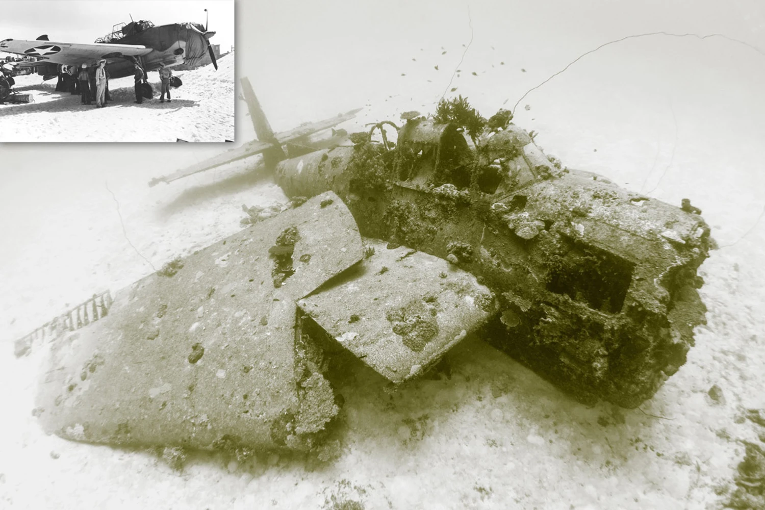 Conheça o cemitério submerso de aviões da Segunda Guerra