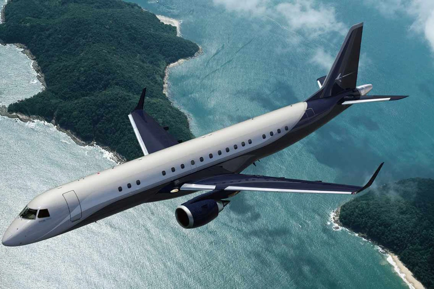O Embraer Lineage 1000E é baseado do jato E-190, muito utilizado pela Azul (Foto - Embraer)