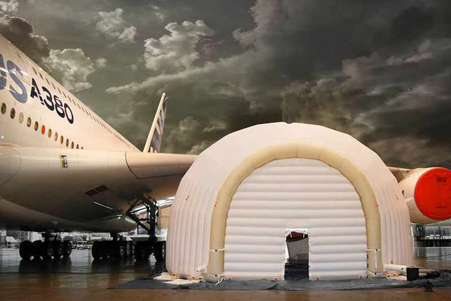 Airbus lança hangar inflável para aeronaves