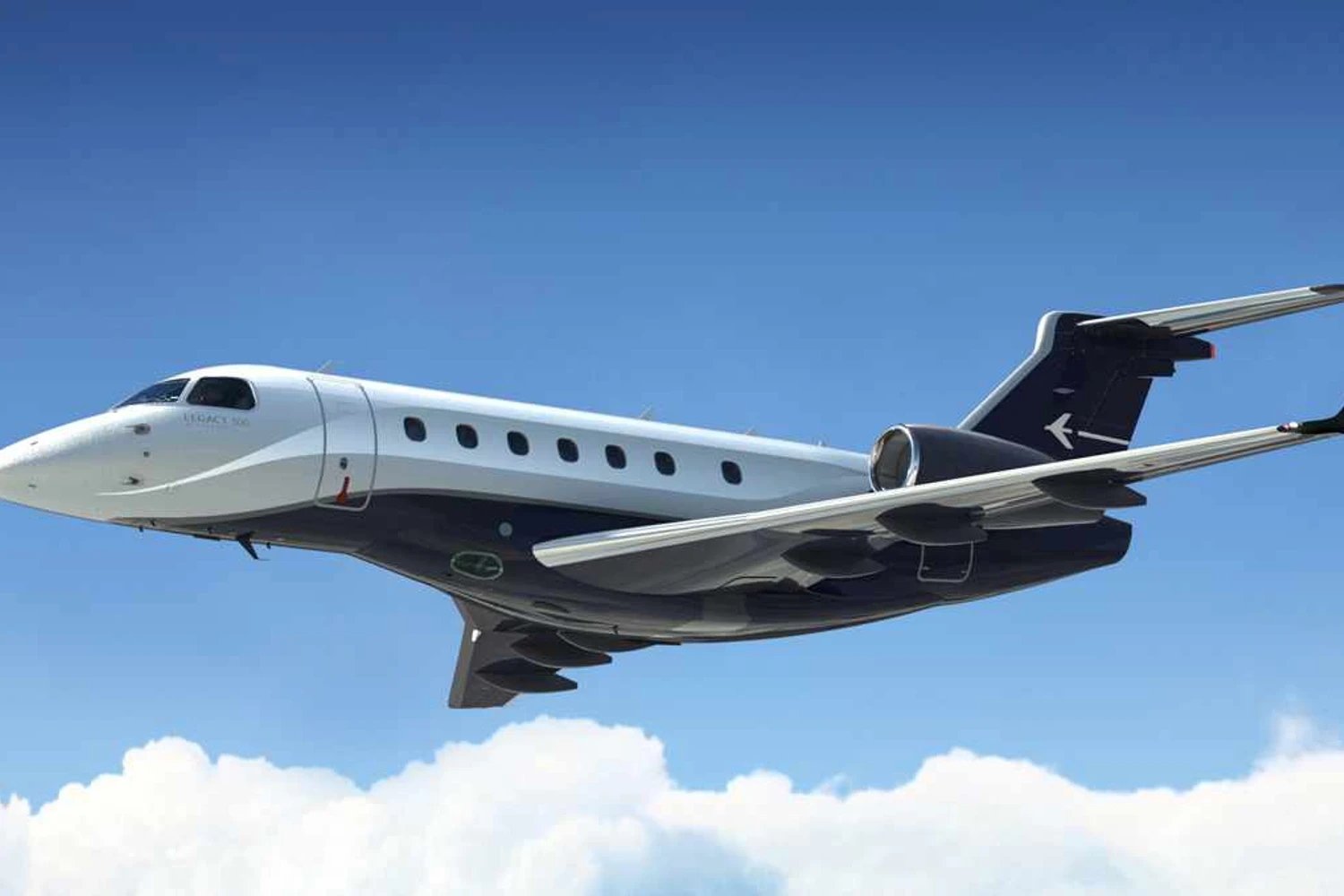 O Legacy 450 pode voar a 1.017 km/h, embora sua velocidade de cruzeiro seja mais baixa (Embraer)