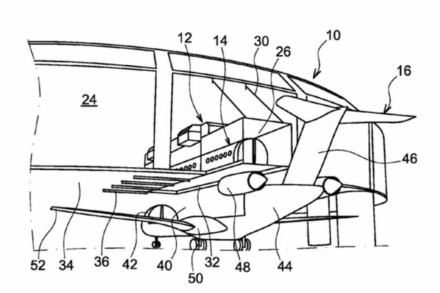 A ideia pode acelerar os processos de embarque e desembarque nos aeroportos (USPTO/Airbus)