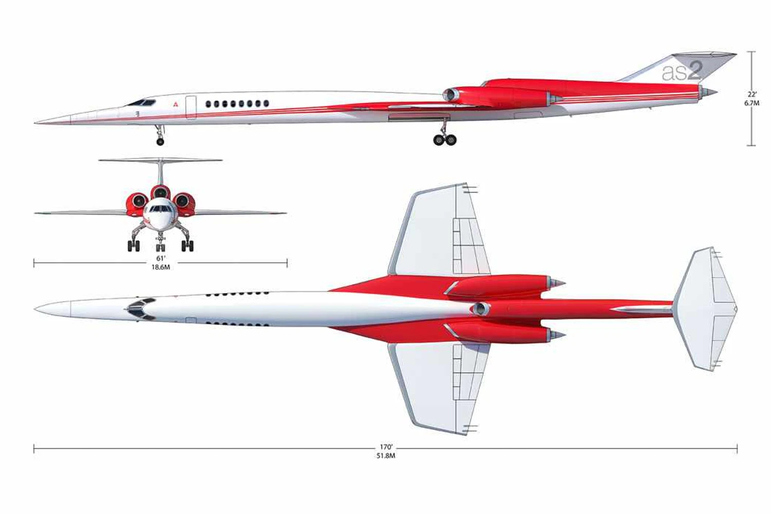 O aparelho terá porte médio, devido a grande quantidade de combustível que terá de carregar (Aerion)