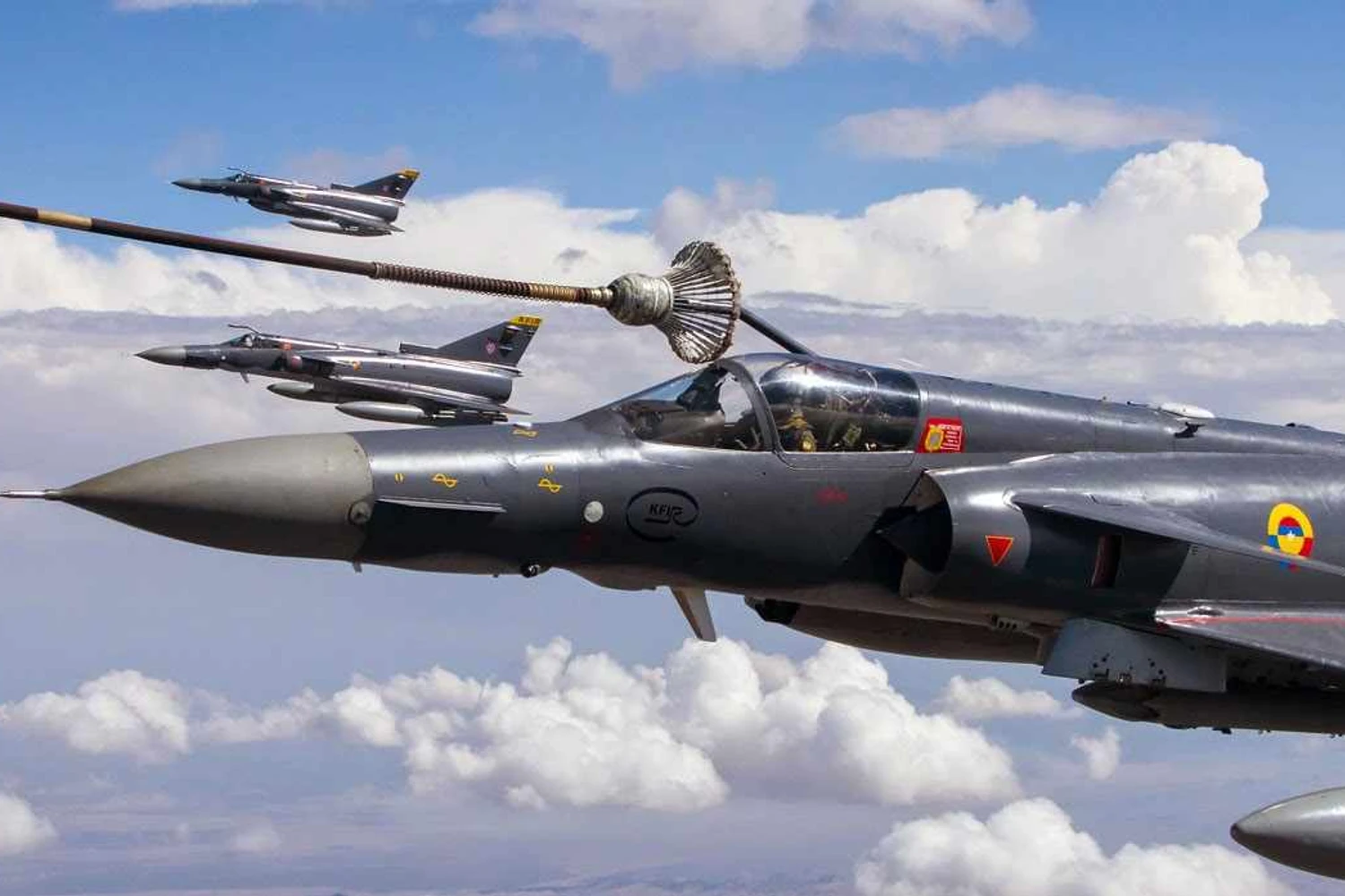 O caça israelense IAI Kfir já foi utilizado em combate com sucesso no Oriente Médio (FAC)