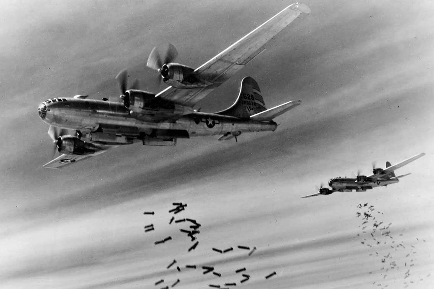 O B-29 combateu durante a Segunda Guerra Mundial e, mais adiante, na Guerra da Coreia (domínio Público)