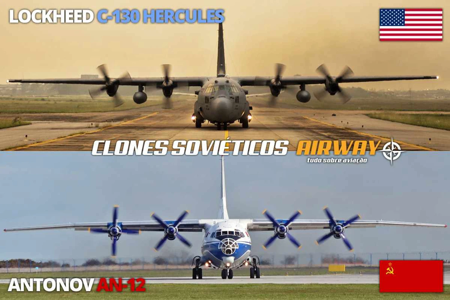 C-130 vs. An-12: bem parecidos, os dois turboélices de transporte têm carreira bem sucedida