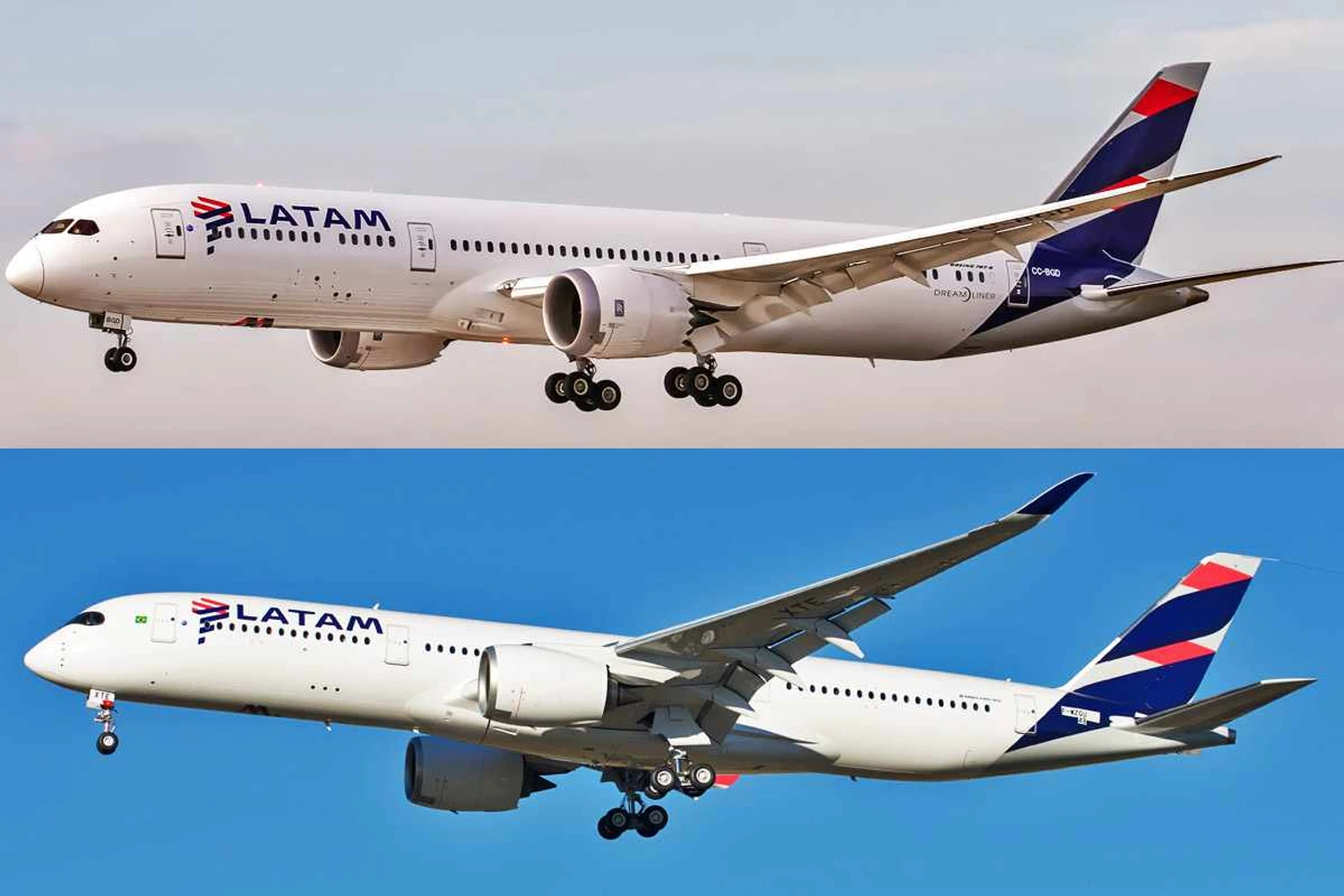 Boeing 787 e Airbus A350: birreatores avançados são hoje os preferidos das companhias aéreas (Oliver Holzbaker/Brian Bukowski)