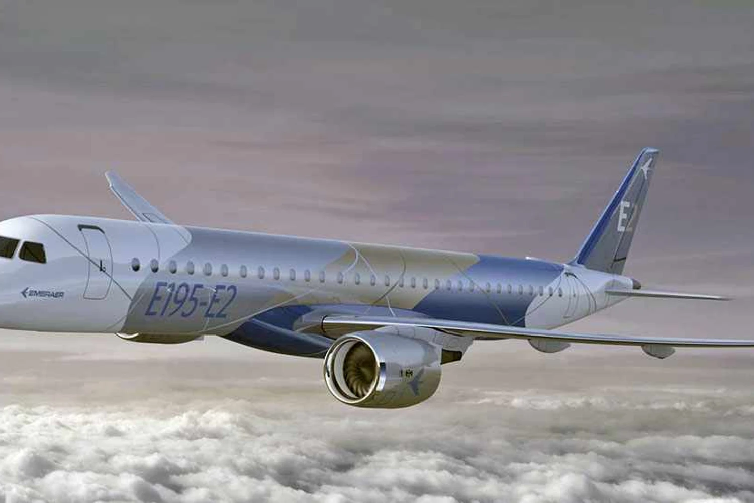 O E195-E2 tem porte comparável ao do Boeing 737 NG, embora seja mais leve (Embraer)