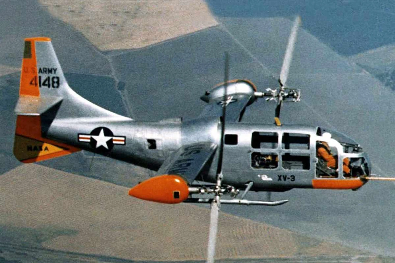 O Bell  XV-3, um dos primeiros tiltrotores do mundo