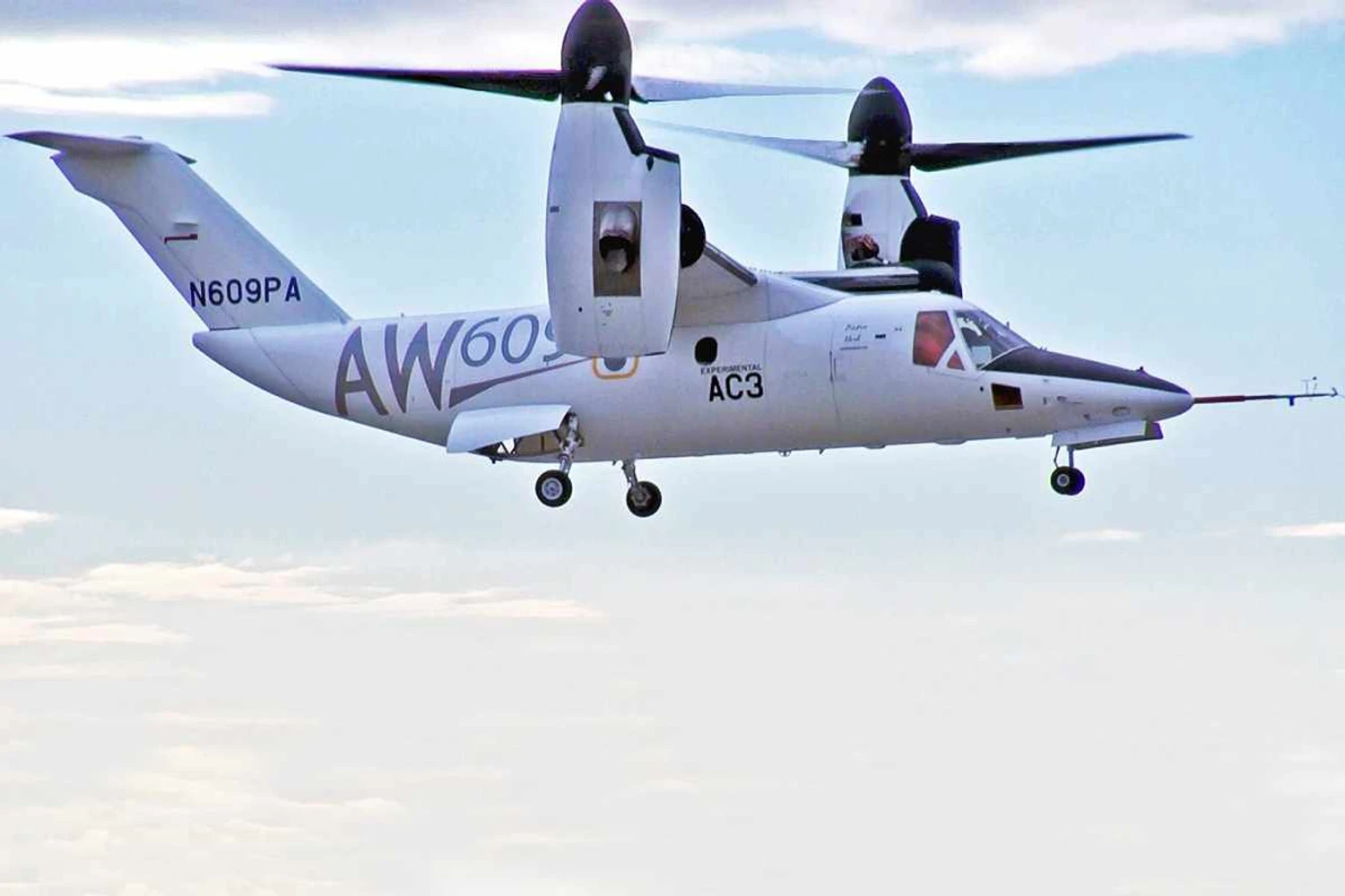 O voo do terceiro protótipo do AW609: de volta ao testes