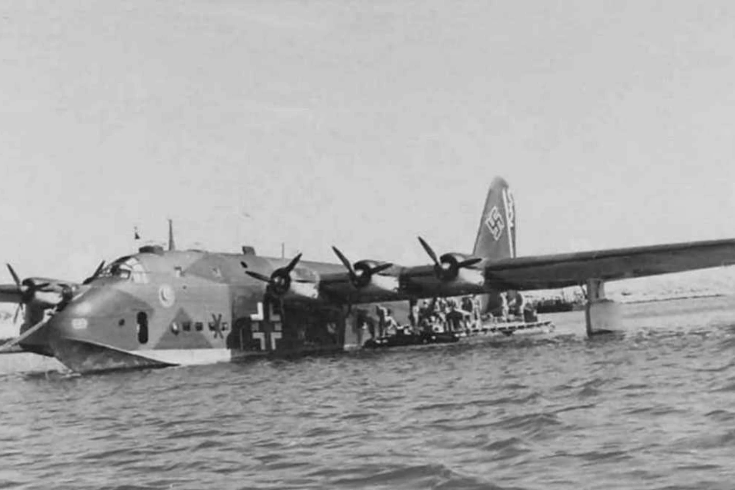 O hidroavião de patrulha BV 222 serviu de base para o projeto do BV 238 (Domínio Publico)