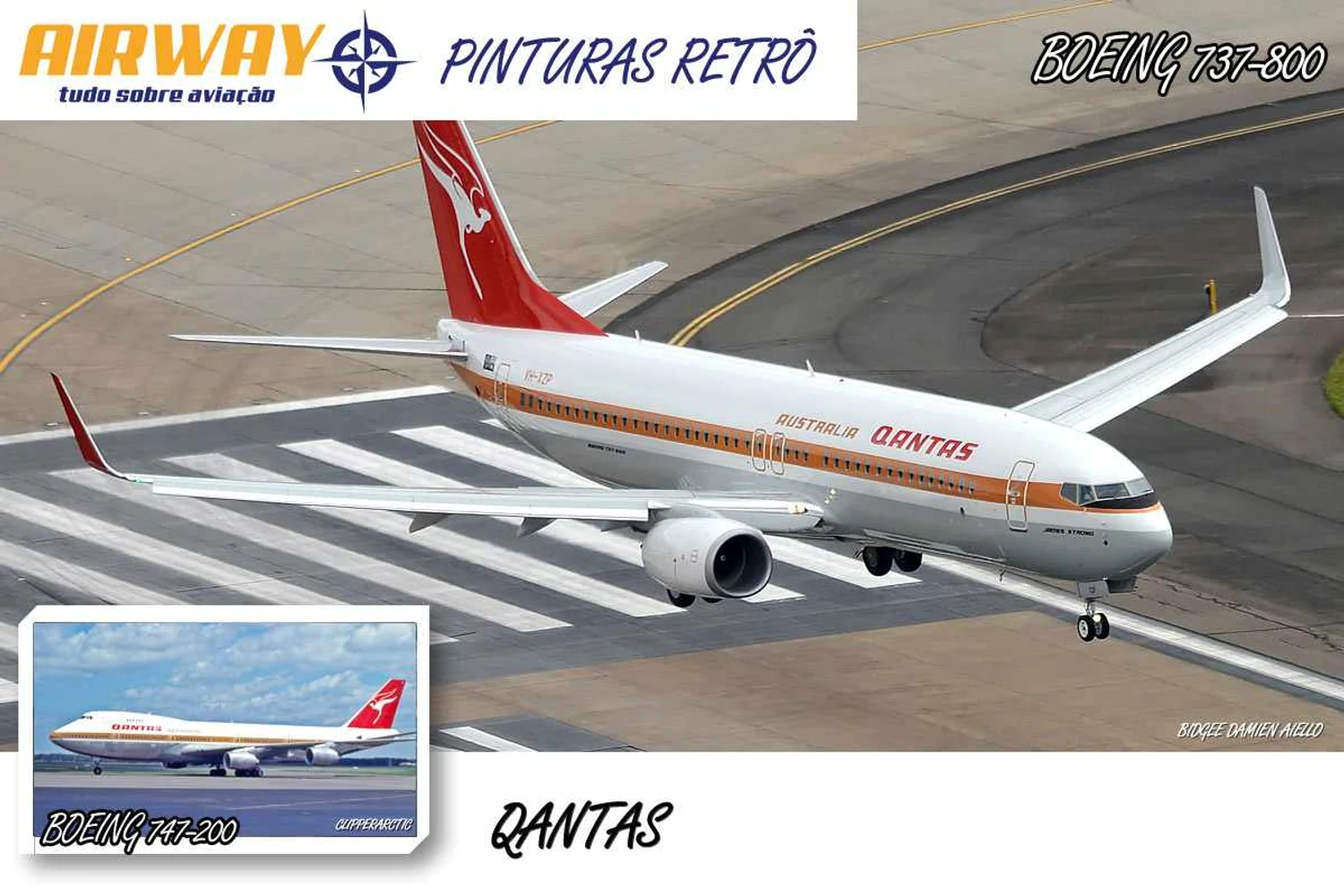 A Qantas usou um 737-800 para receber seu antigo visual