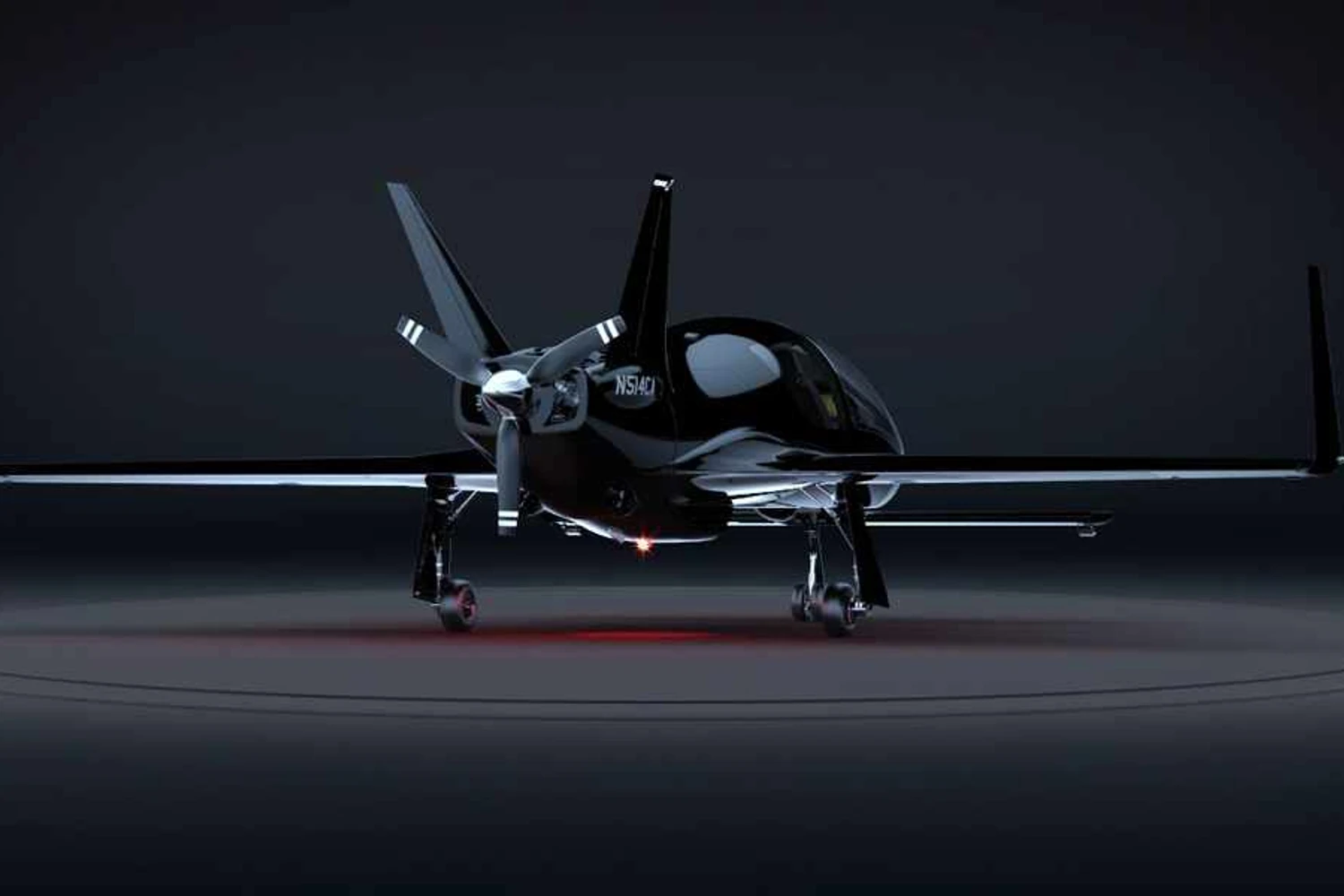 O Valkyrie tem motor do tipo "pusher", montada na traseira e com a hélice voltara para trás (Cobalt Aicraft)