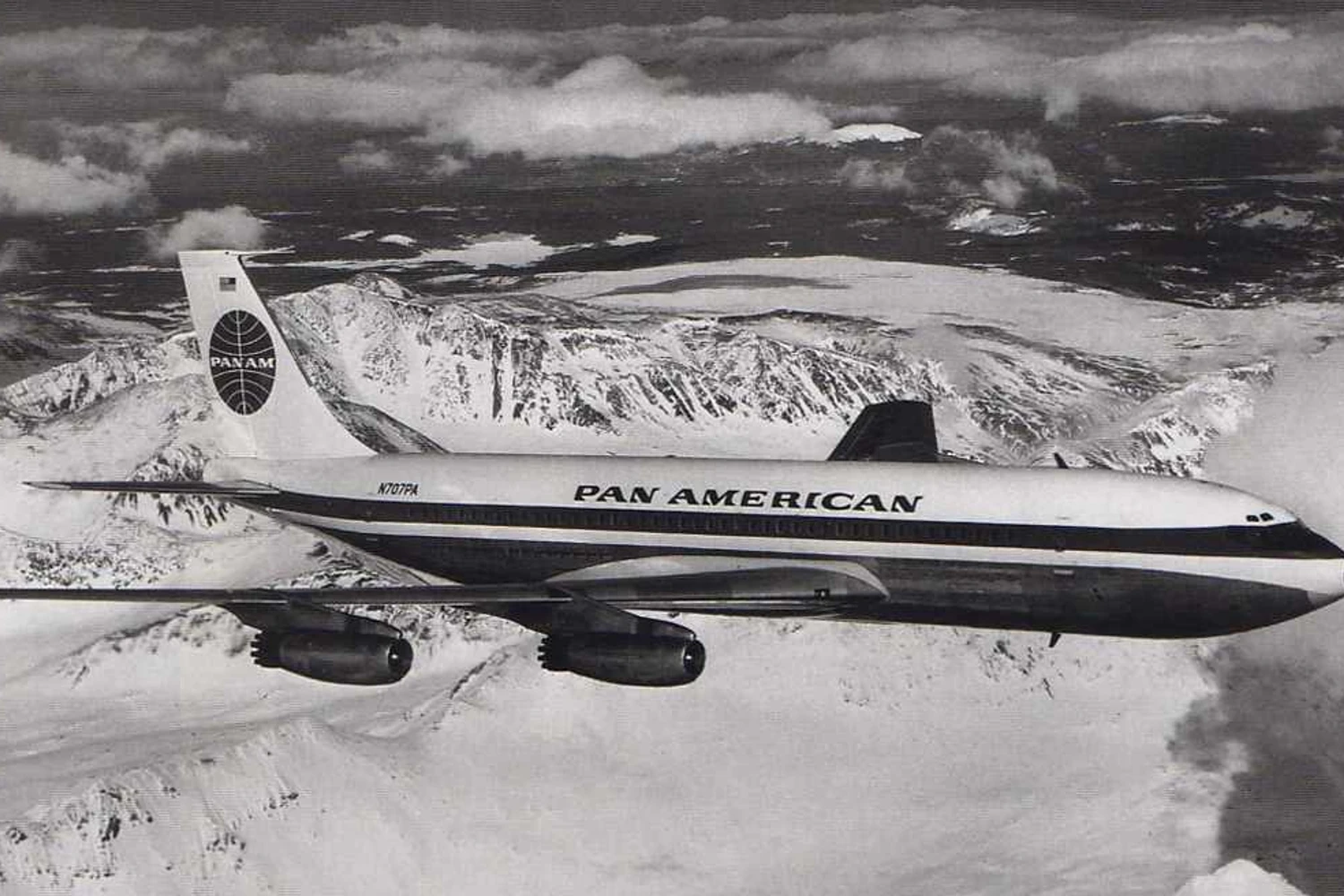 A Pan Am foi a primeira companhia que voou com o Boeing 707, em 1958 (Domínio Público)
