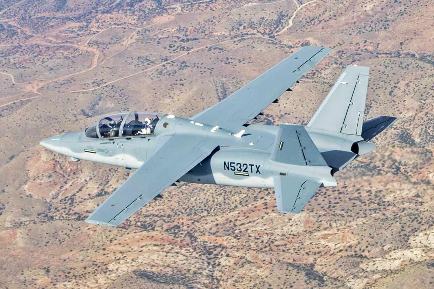 Único jato a participar da concorrência OA-X, o Textron Airland foi desclassificado (USAF)
