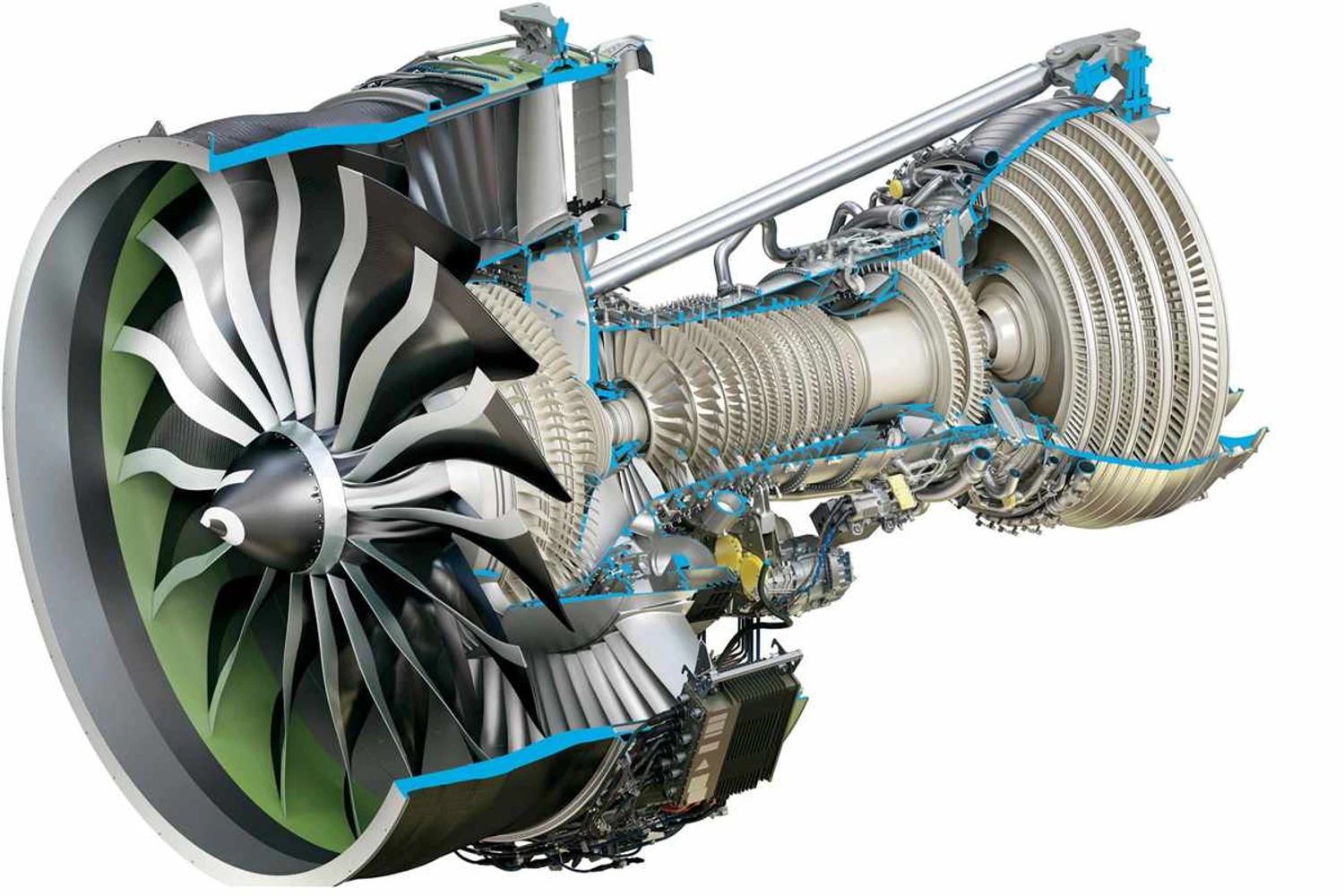 O novo motor GE9X: diâmetro de 3,4 metros (GE)