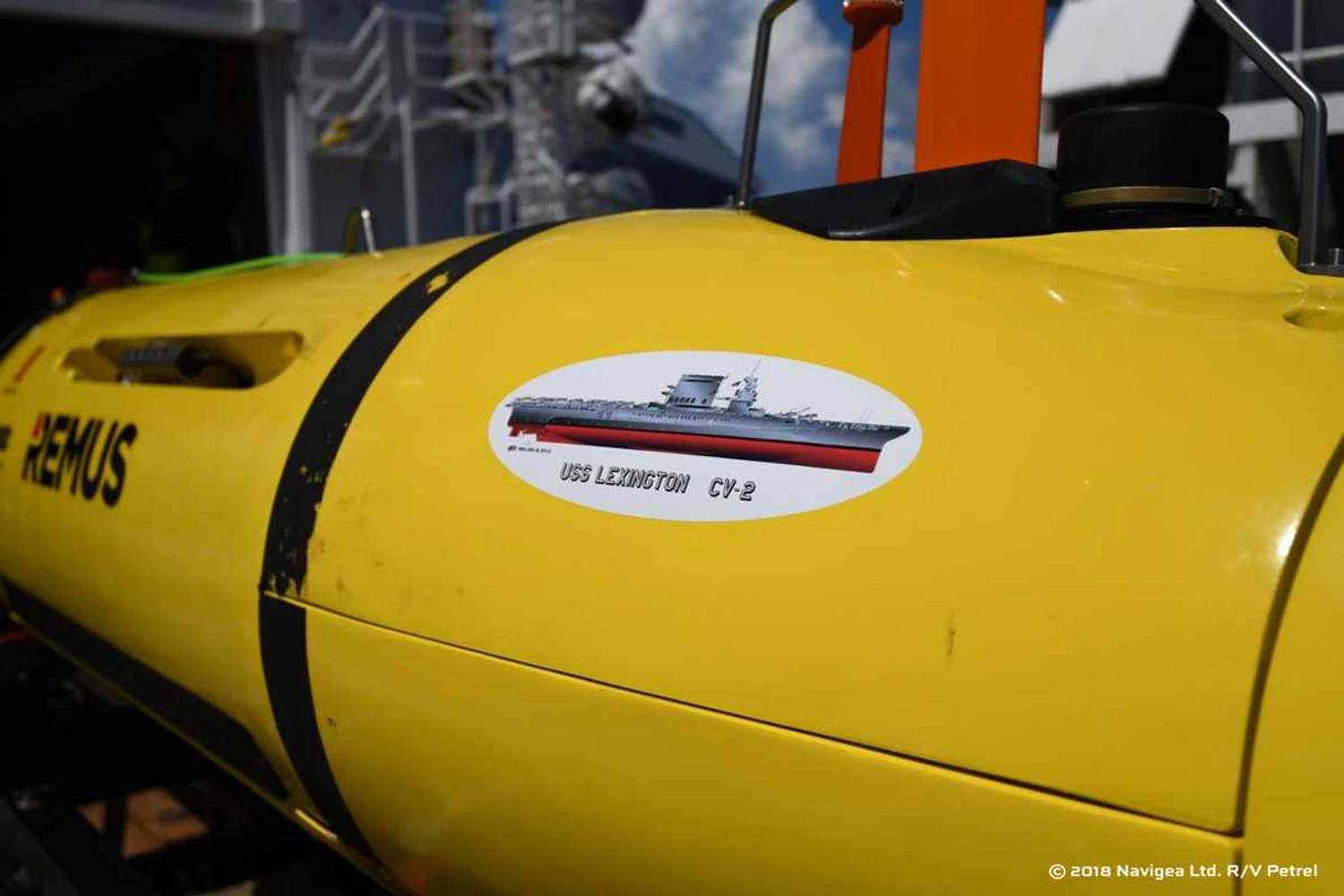 O submarino não tripulado que ajudou a encontrar o Lexington (Paul Allen)