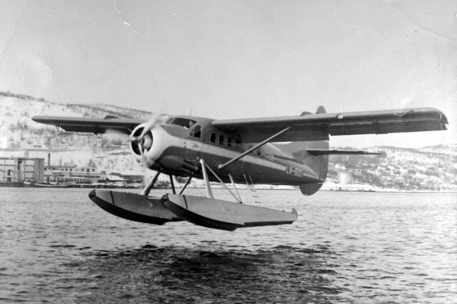 A Widerøe iniciou o transporte de passageiros no início da década de 1950 com hidroaviões (Norsk Luftfartsmuseum)
