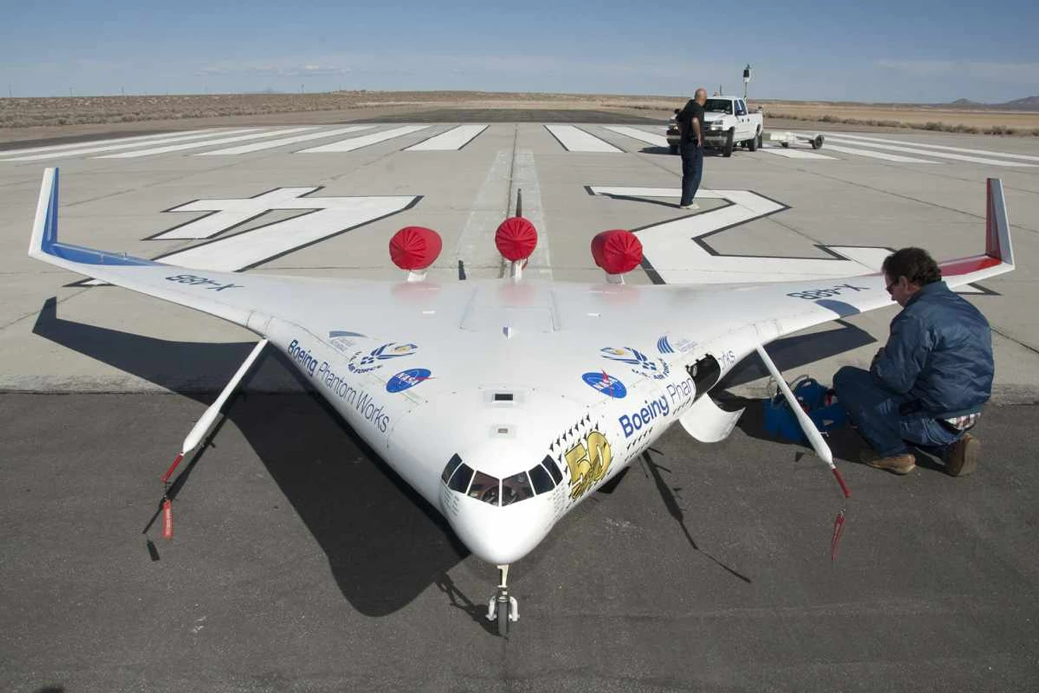 Boeing X-48: por enquanto, este é a única parte real do projeto de um jato (Blended Wing Body) (NASA)