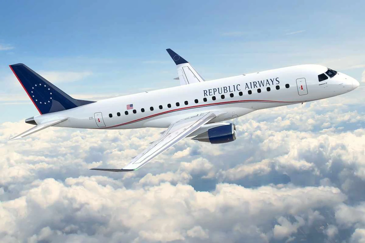 A Republic Airways era a maior cliente dos E175 (Embraer)