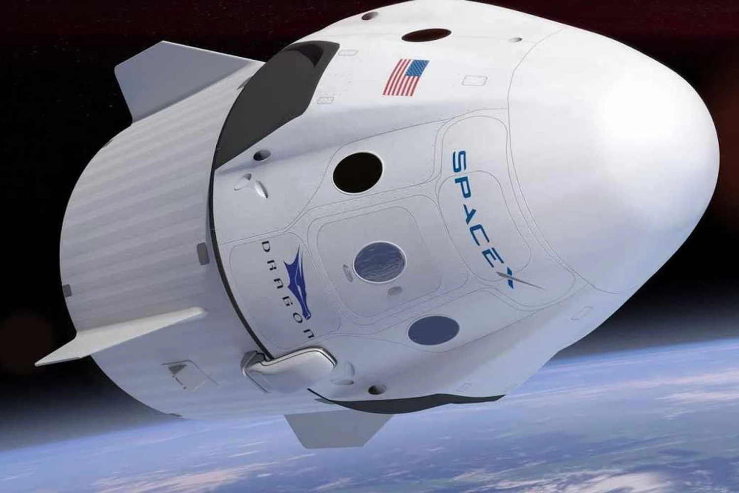 A Crew Dragon também tem capacidade para levar sete astronautas (SpaceX)