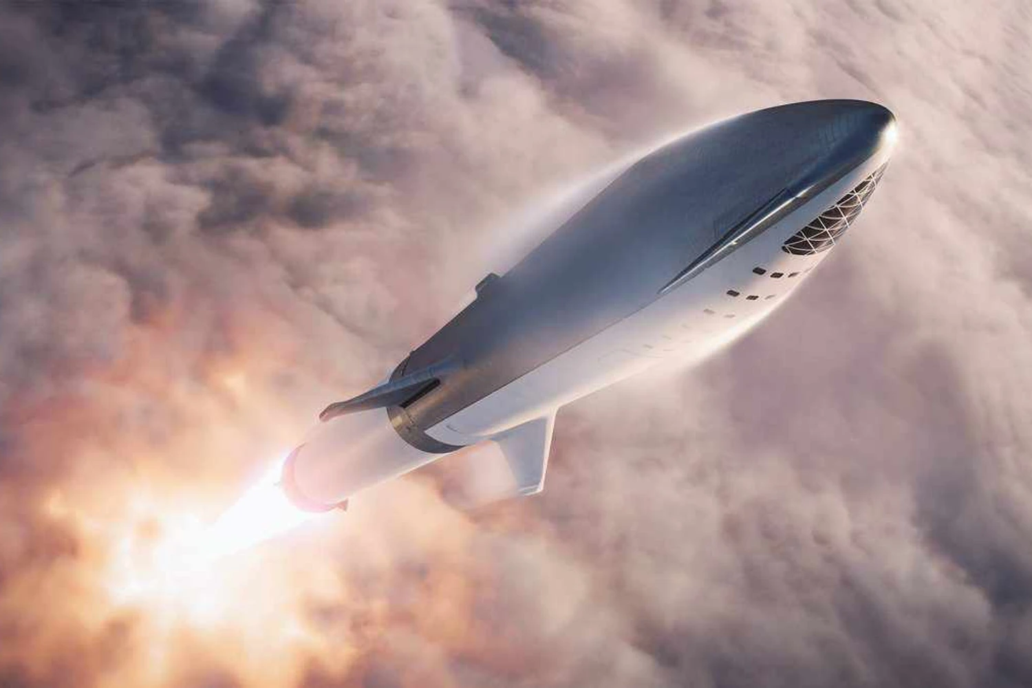 O voo ao redor da Lua será realizado com a espaçonave Big Falcon Rocket (SpaceX)