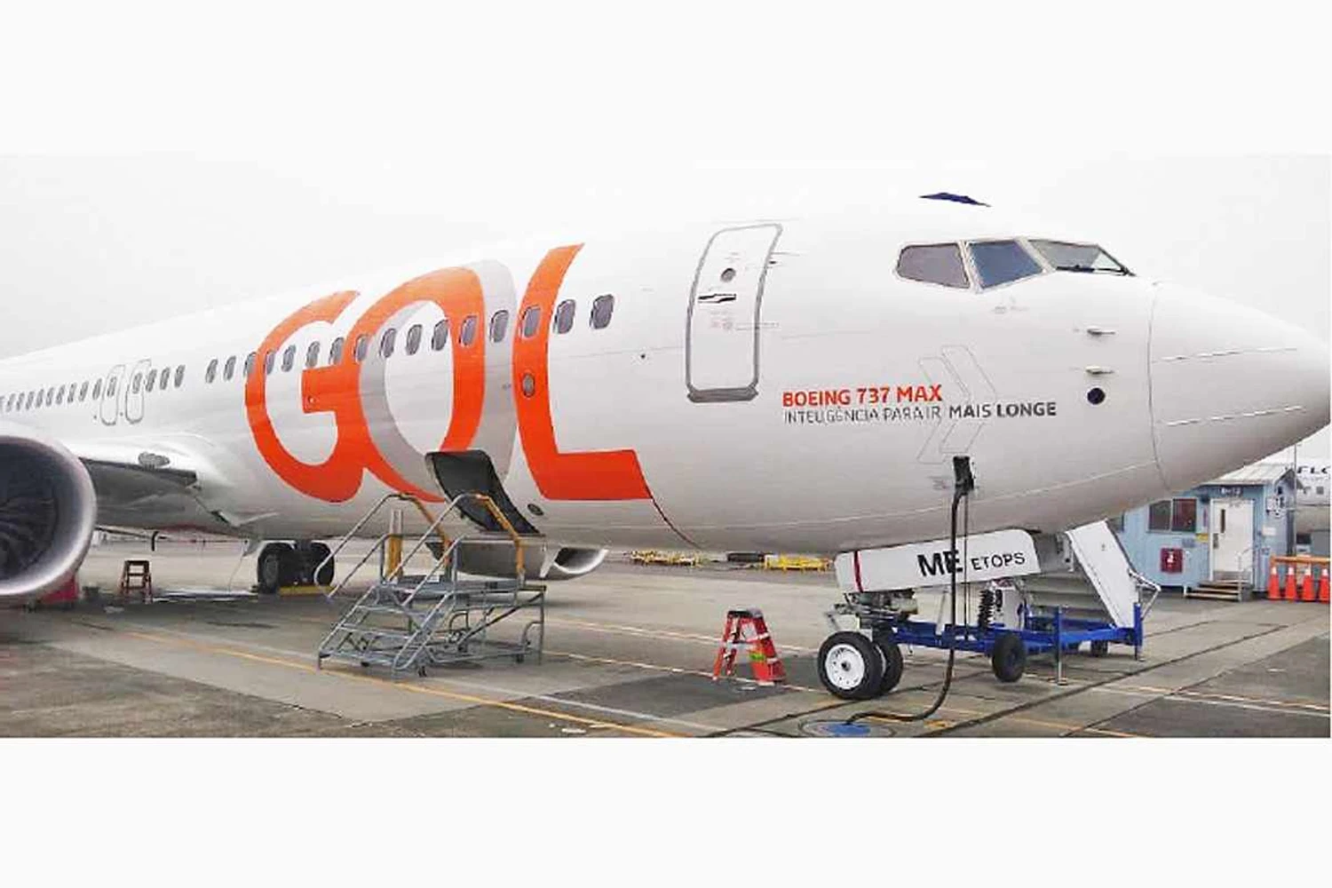 737 MAX com a nova logomarca (Reprodução)