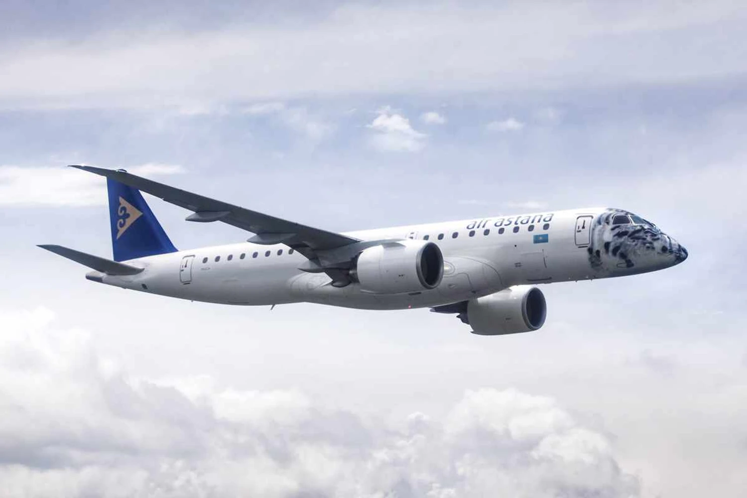 A Air Astana foi o segundo cliente a receber o novo Embraer E190-E2 (Air Astana)