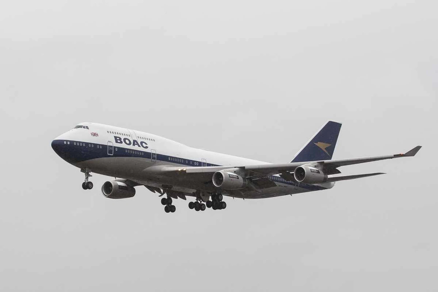 Boeing 747-400 da British Airways com pintura retrô da BOAC: companhia é a maior operadora do mundo da versão de passageiros
