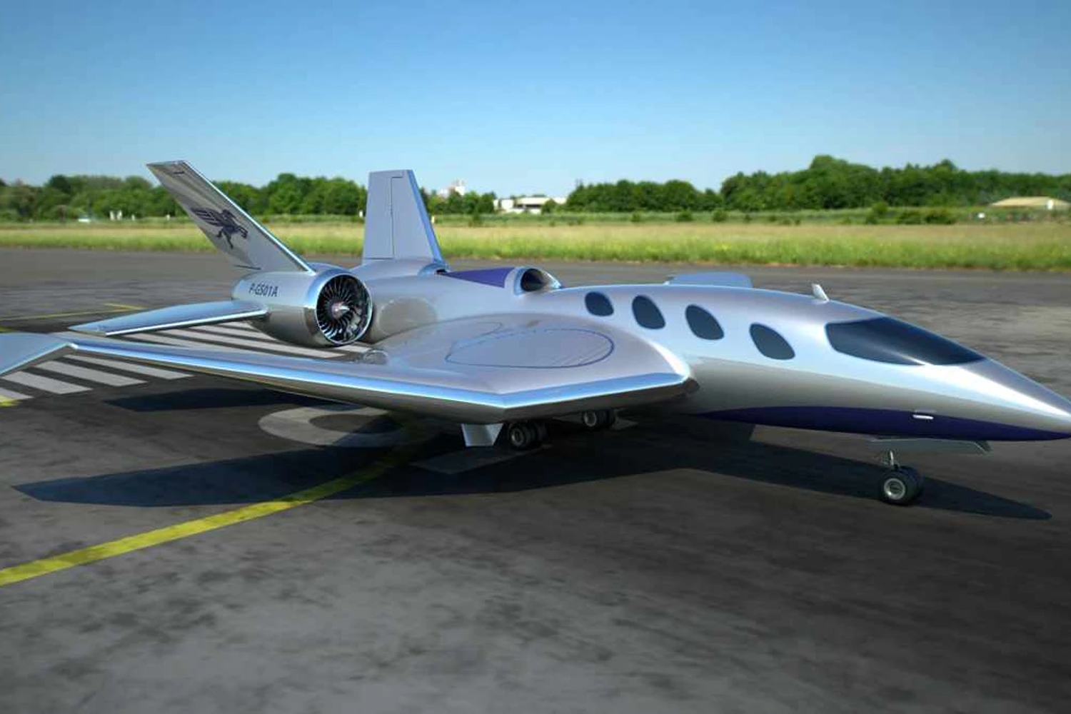 O jato executivo VTOL poderá operar de helipontos e também em pistas convencionais