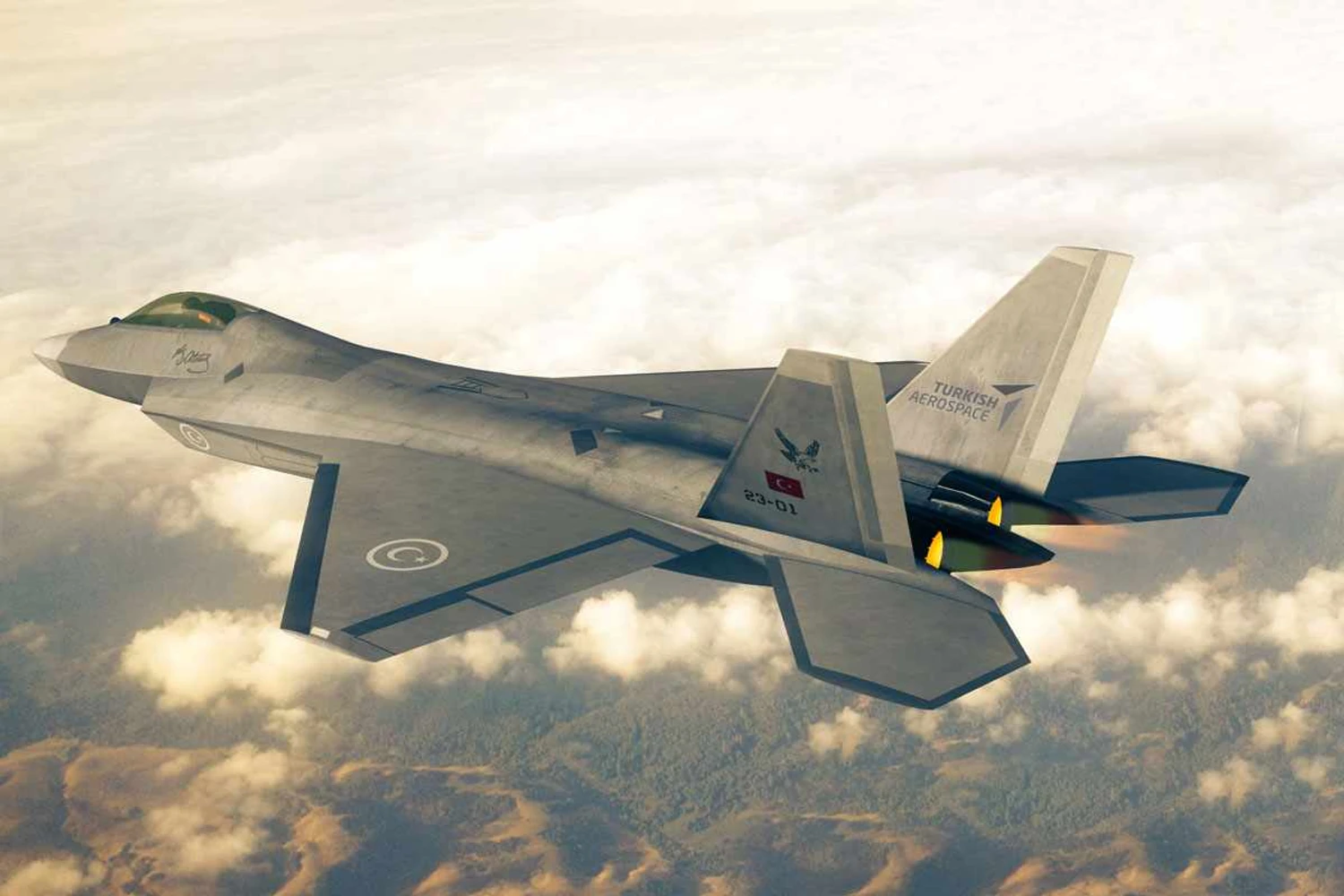 The TF-X fighter (Turkish Aerospace)