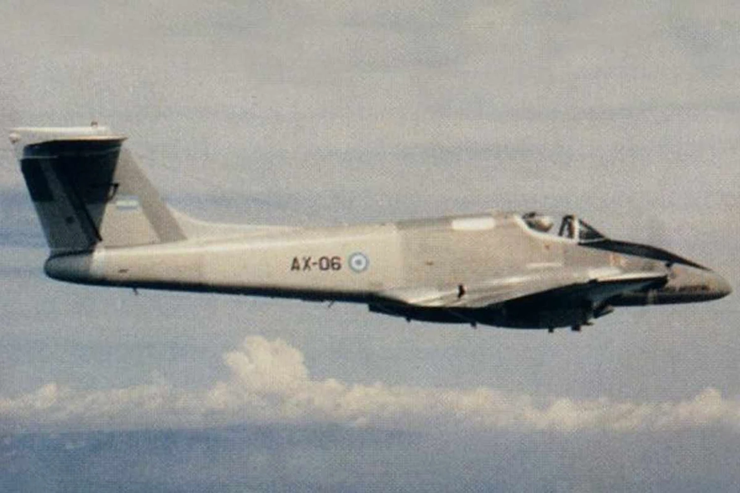 O IA 58C, versão de um lugar do Pucará, quase foi produzido nos anos 80 (FAA)