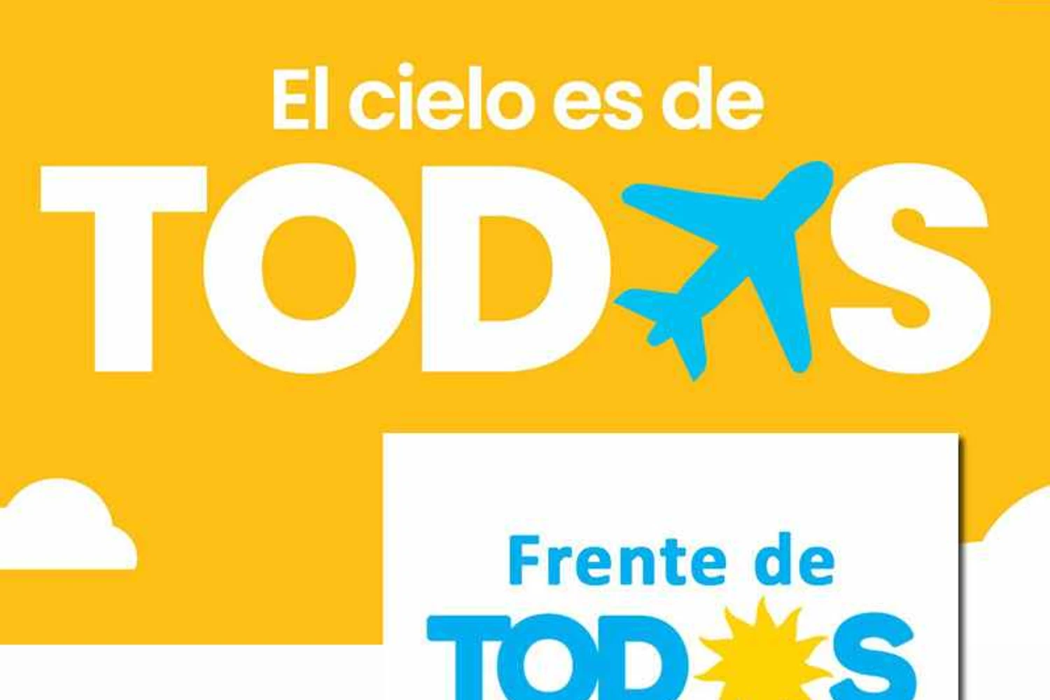 A campanha da Flybondi fez alusão ao slogan da campanha de Alberto Fernandez (Reprodução)