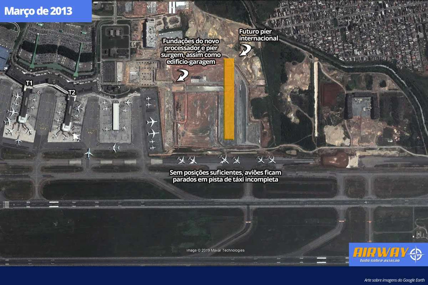 A construção do novo terminal segue à passos largos a fim de ser concluída antes da Copa