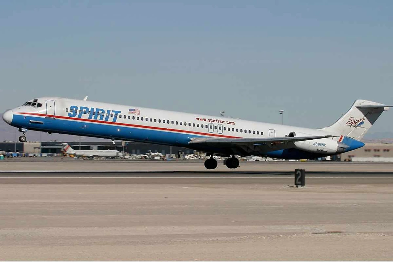 A Spirit voou com jatos MD-80 até 2006, quando começou a receber os primeiros Airbus A320 (Konstantin von Wedelstaedt)