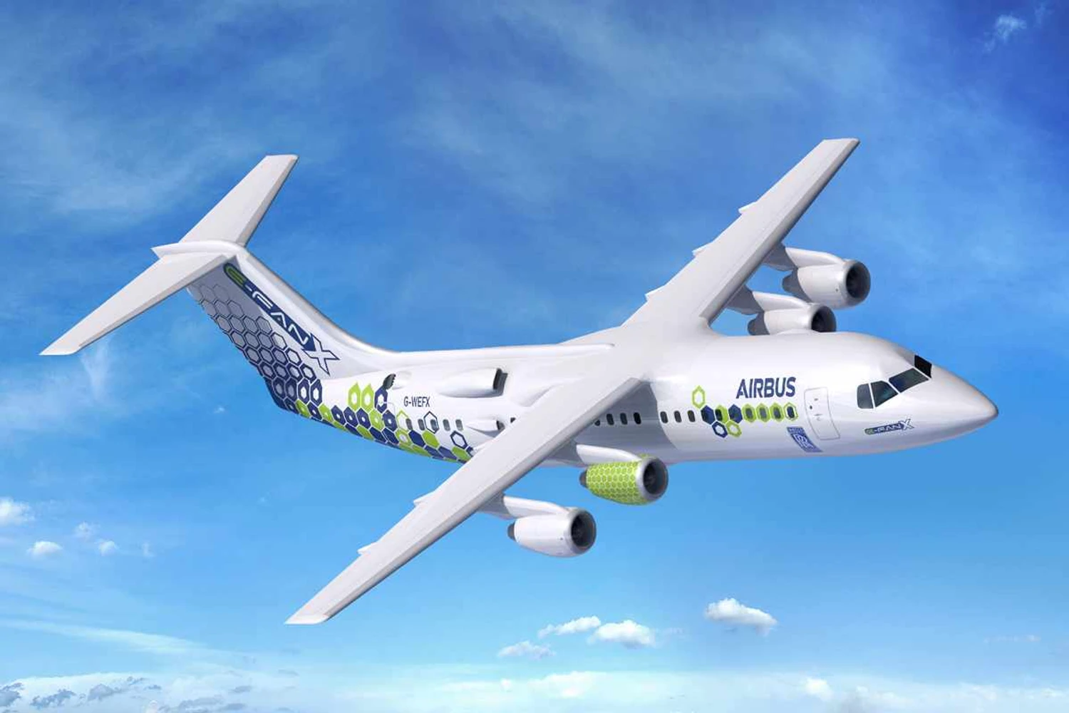 O E-Fan X projetado pela Airbus pode abrir espaço para uma nova era de aviões comerciais híbrido (Airbus)