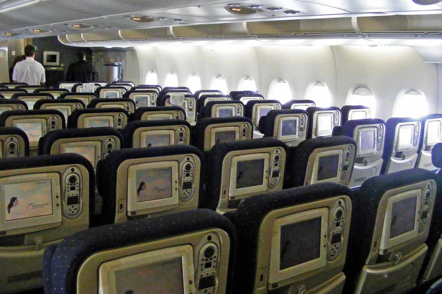 Classe econômica do A380 da Air France: para Tim Clark, companhia francesa não entendeu o diferencial do jato gigante (Mathieu Marquer)