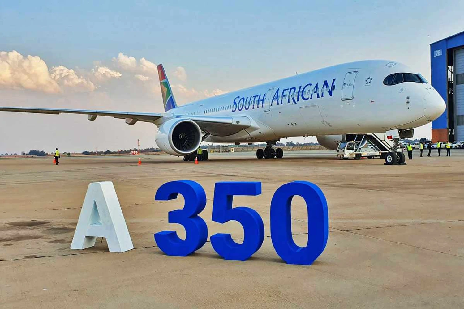 Dona de uma frota numerosa do A340, a South African Airways alugou o A350 para reduzir seu custo de operação (SAA)