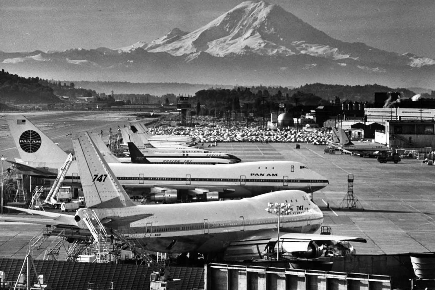 Fábrica da Boeing nos anos 70: Triumph Group é responsável por fornecer estrutura do 747 desde a primeira encomenda feita pela Pan Am