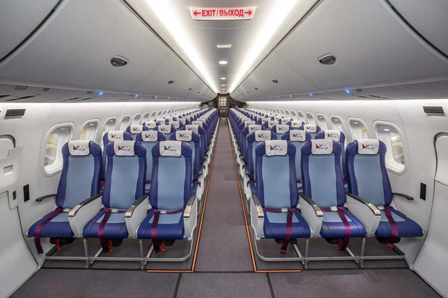 The MC-21-300 is capable of carrying 163 passengers in two classes to 211 single-class seats (UAC)