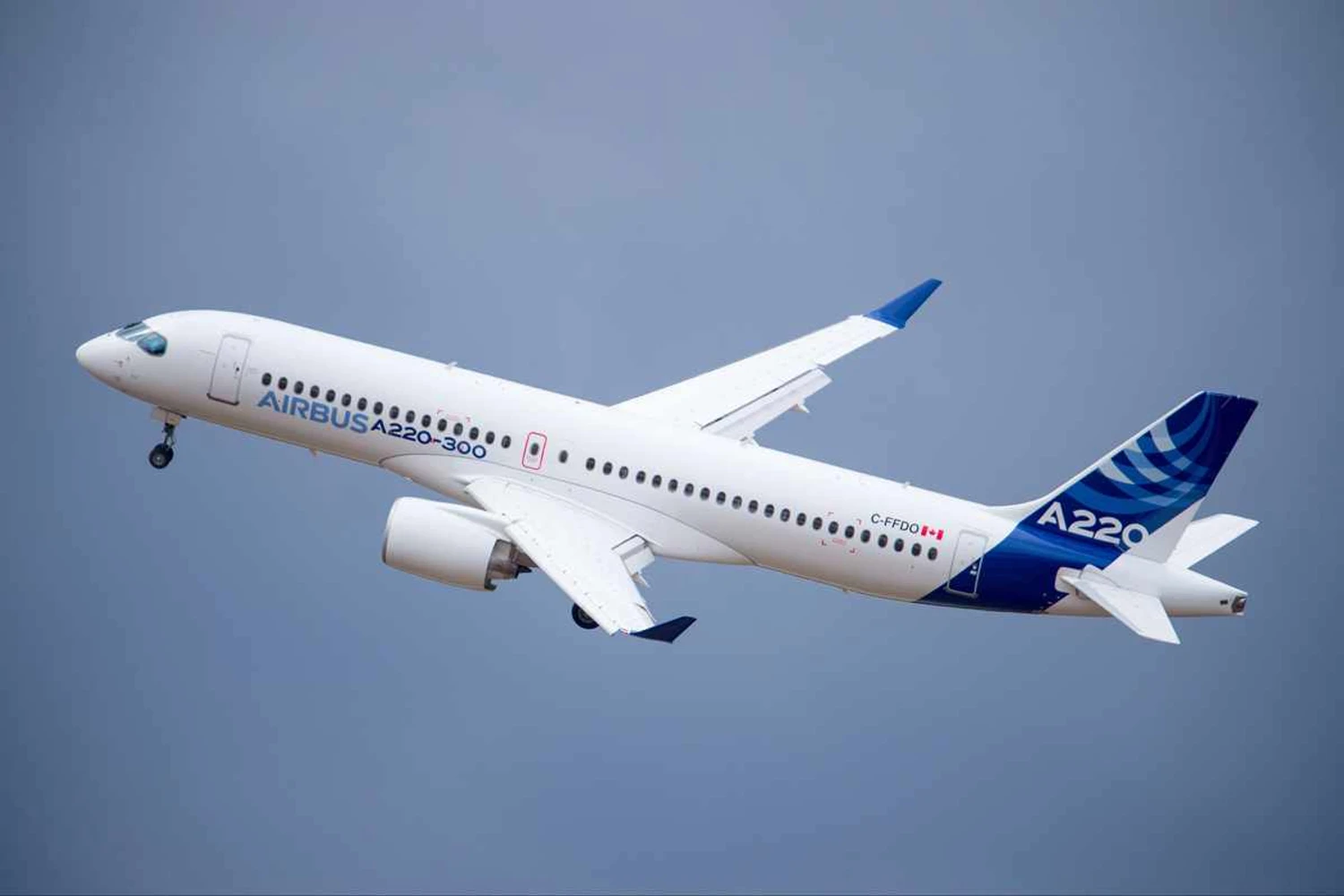 O A220 é produzido pela Airbus em fábricas no Canadá e nos EUA (Airbus)