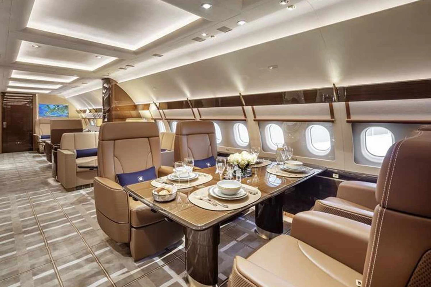 A cabine do primeiro ACJ320neo foi elaborada para receber 19 passageiros (AMAC)