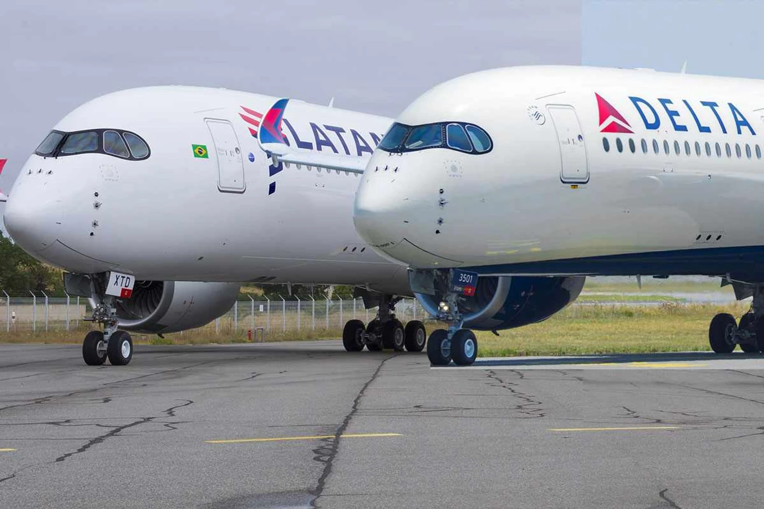 A Latam abriu mão de dez A350 e que foram repassados para sua nova sócia, a Delta (Airbus)