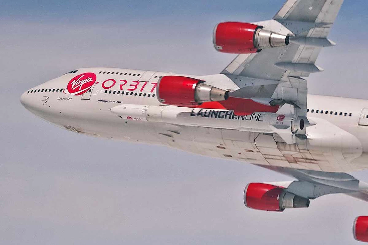 O Boeing 747 da Virgin Orbit e o foguete LaunchOne: lançamentos custa cerca de US$ 12 milhões (Virgin Orbit)