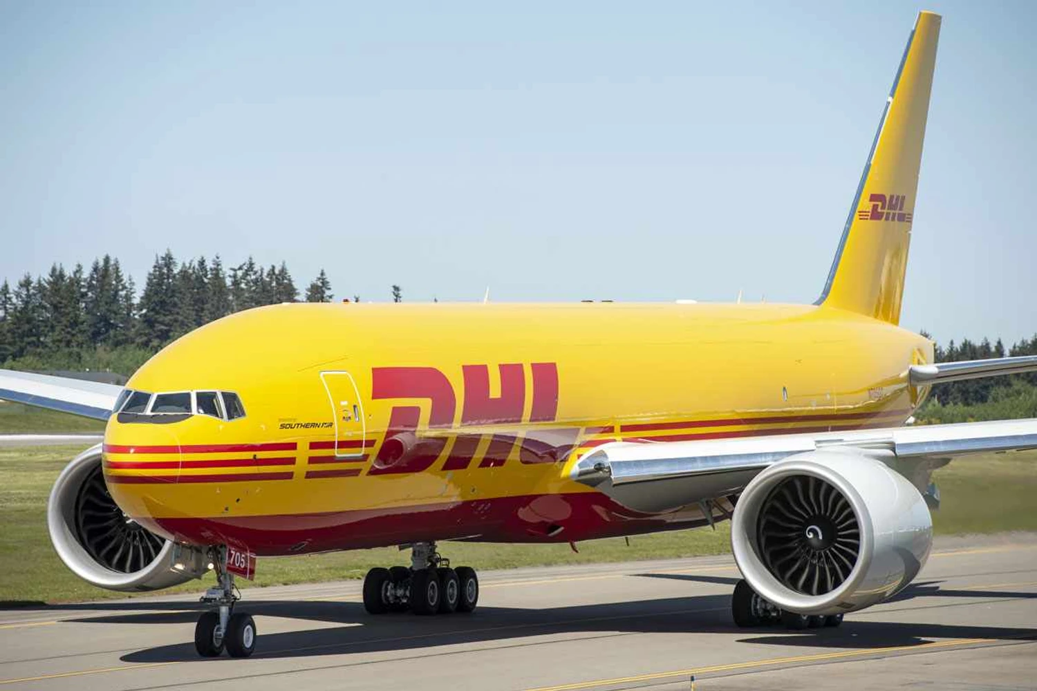 Boeing 777F: capacidade para transportar até 103 toneladas de carga (DHL)