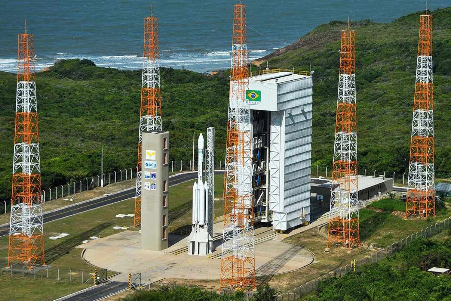 Imagem aérea do Centro de Lançamento Alcântara (AEB)