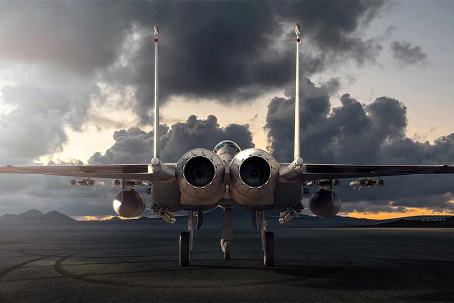 Os dois motores do F-15 podem levar o caça a velocidades acima de 2.600 km/h
