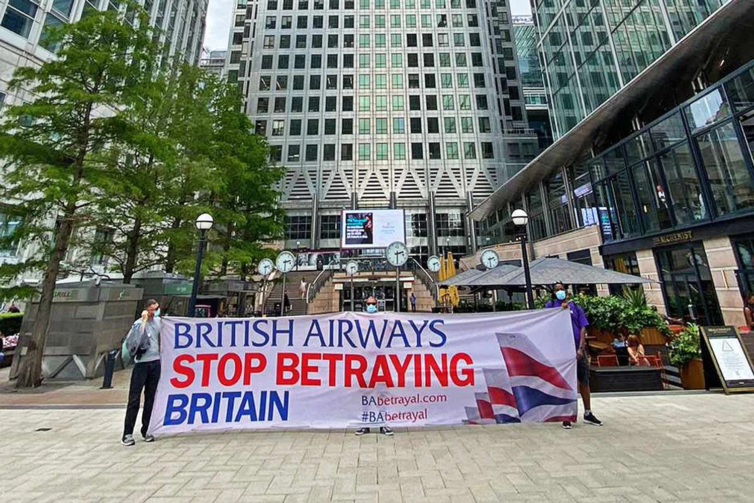 Protesto do sindicato de funcionário da British Airways em Londres (Unite)
