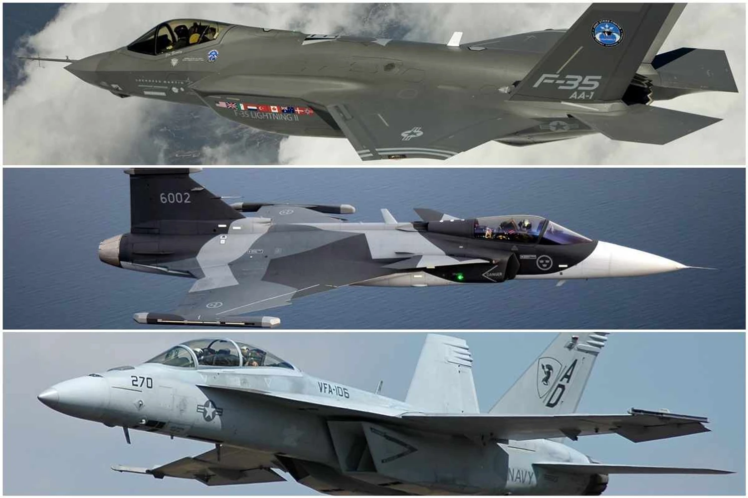 Canadá recebe ofertas de caças F-35, F/A-18E e Gripen E